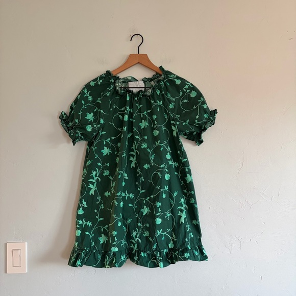 Hill House The Katherine Nap Dress Green Botanical - Picture 2 of 7